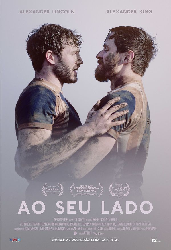 Ao Seu Lado: cartaz do filme gay de rúgbi
