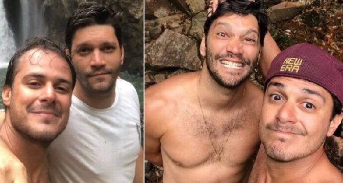 Armando Babaioff e namorado Victor Novaes: casal gay está junto há 10 anos