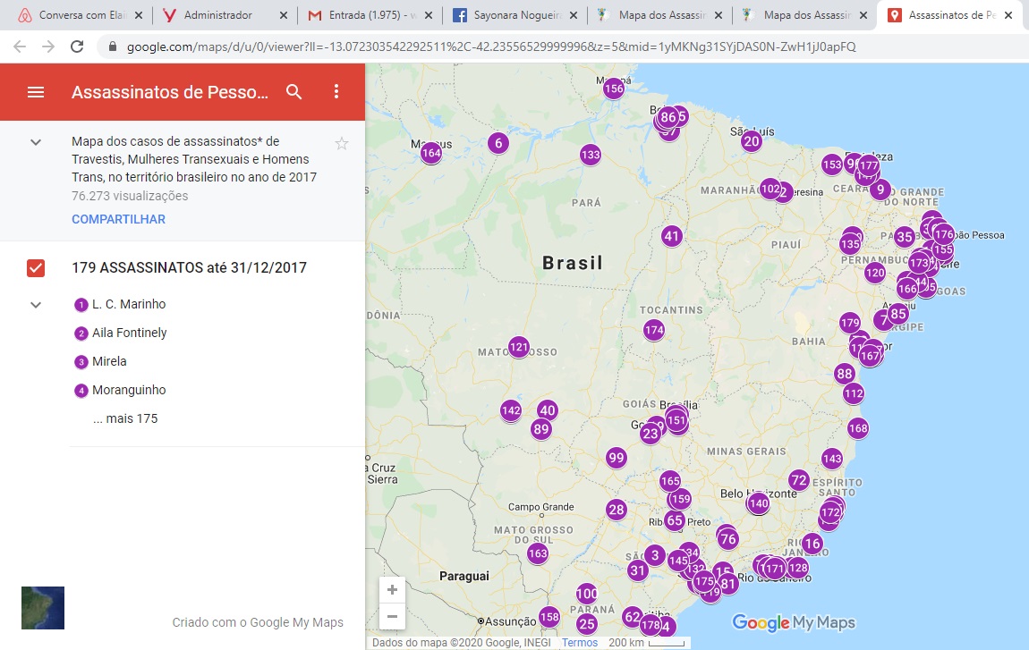 mapa assassinatos 2017 trans 