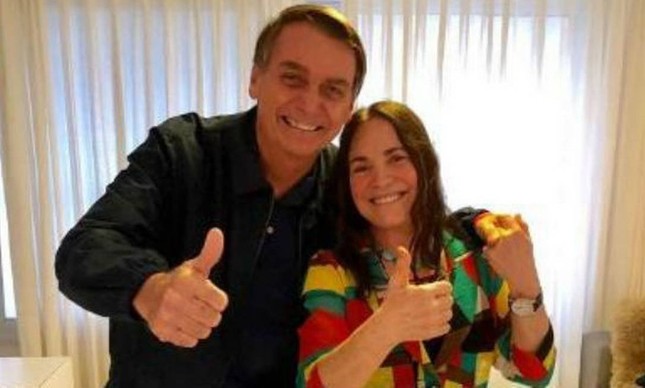 Regina Duarte apoia Jair Bolsonaro