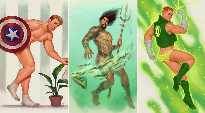 David Talaski: desenhista gay transforma super-heróis da Marvel em pin-ups super sexy