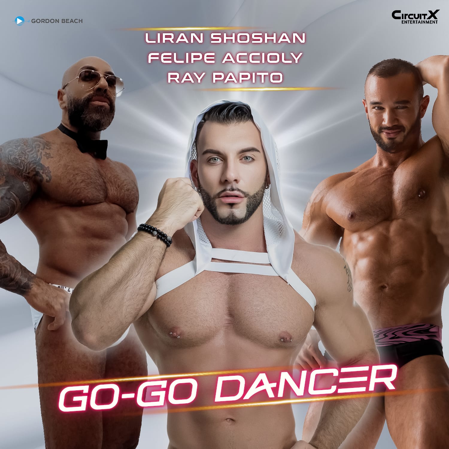 Capa do single Go-go Dancer de Felipe Accioly, Liran Shoshan e Ray Papito