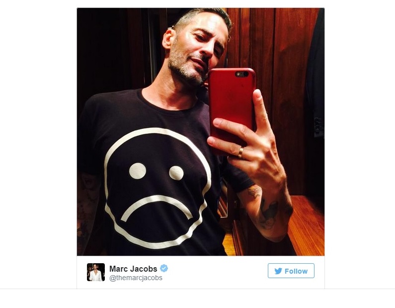 Estilista Marc Jacobs posta selfie no Instagram