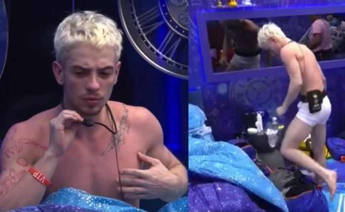 Juliano Floss acorda de pau duro no BBB26