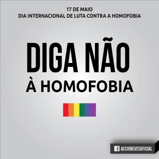 Mensagem no Facebook lembrou o 17 de maio, Dia Internacional contra Homofobia