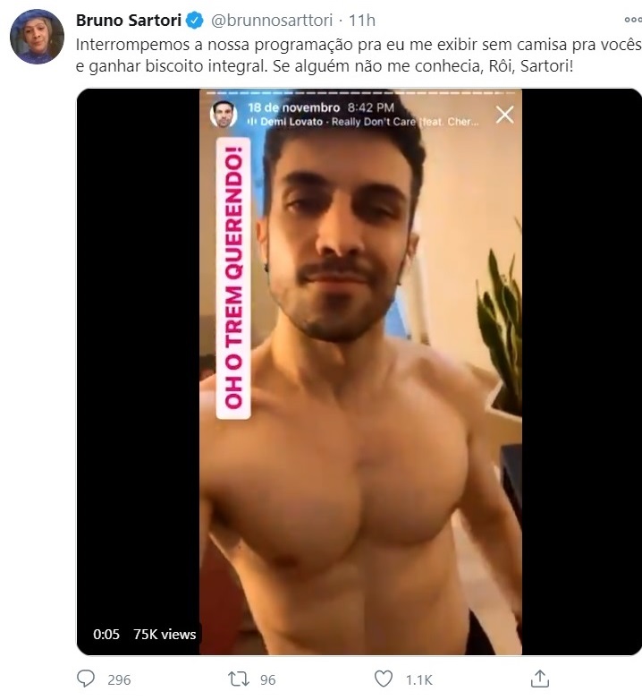 Gay, Bruno Sartori é influenciador e conhecido como deepfaker