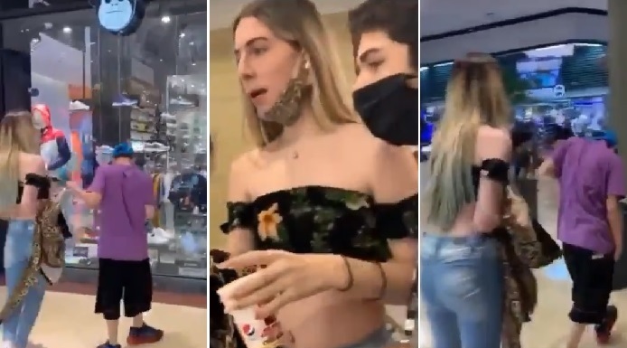 Transexual Malévola Alves bate em jovem em shopping que a xingou de 'traveco'