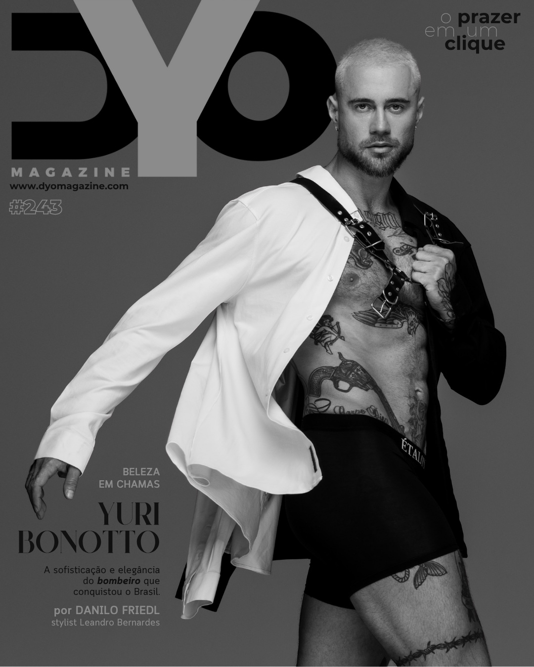 Peladão, ex-A Fazenda bombeiro da Eliana Yuri Bonotto faz ensaio nu