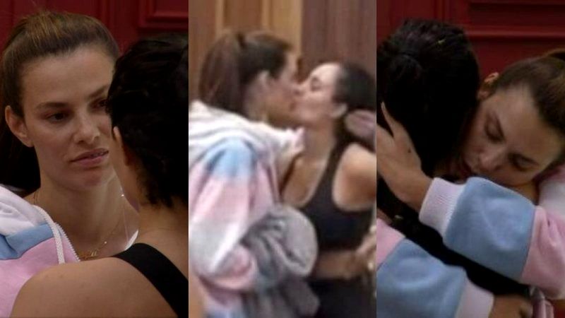 Pegação lésbica: Dayane Mello e Aline Mineiro se beijam em 'A Fazenda'