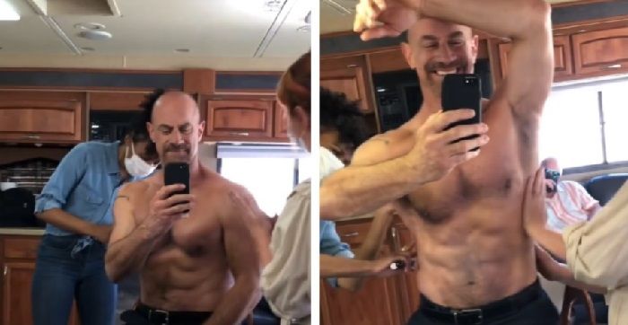 Aos 60 anos, ator Christopher Meloni mostra físico invejável